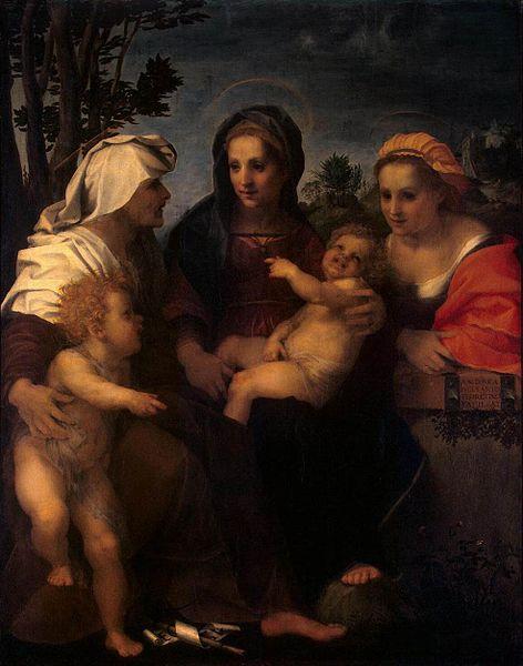 Andrea del Sarto Elisabeth and John the Baptist Sweden oil painting art